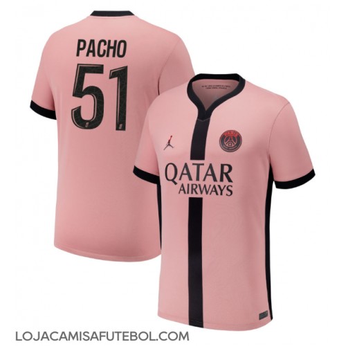 Camisa de Futebol Paris Saint-Germain Willian Pacho #51 Equipamento Alternativo 2024-25 Manga Curta